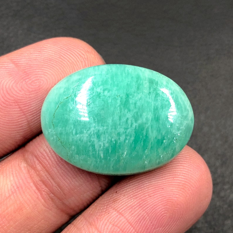 Amazoniet cabochon...ovale cabochon...26x19x6 mm...25 ct...AM6704 afbeelding 2