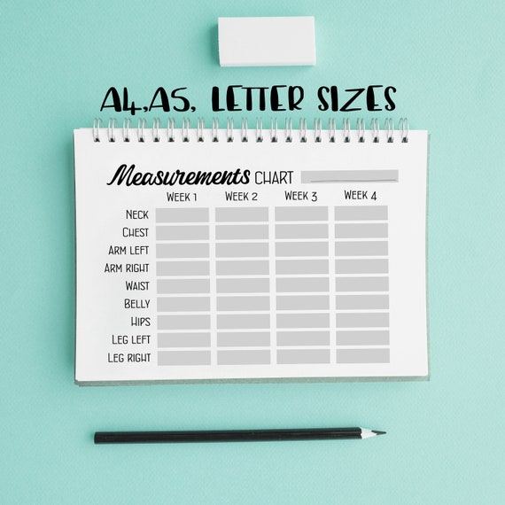 Printable Body Measurement Chart Weight Loss