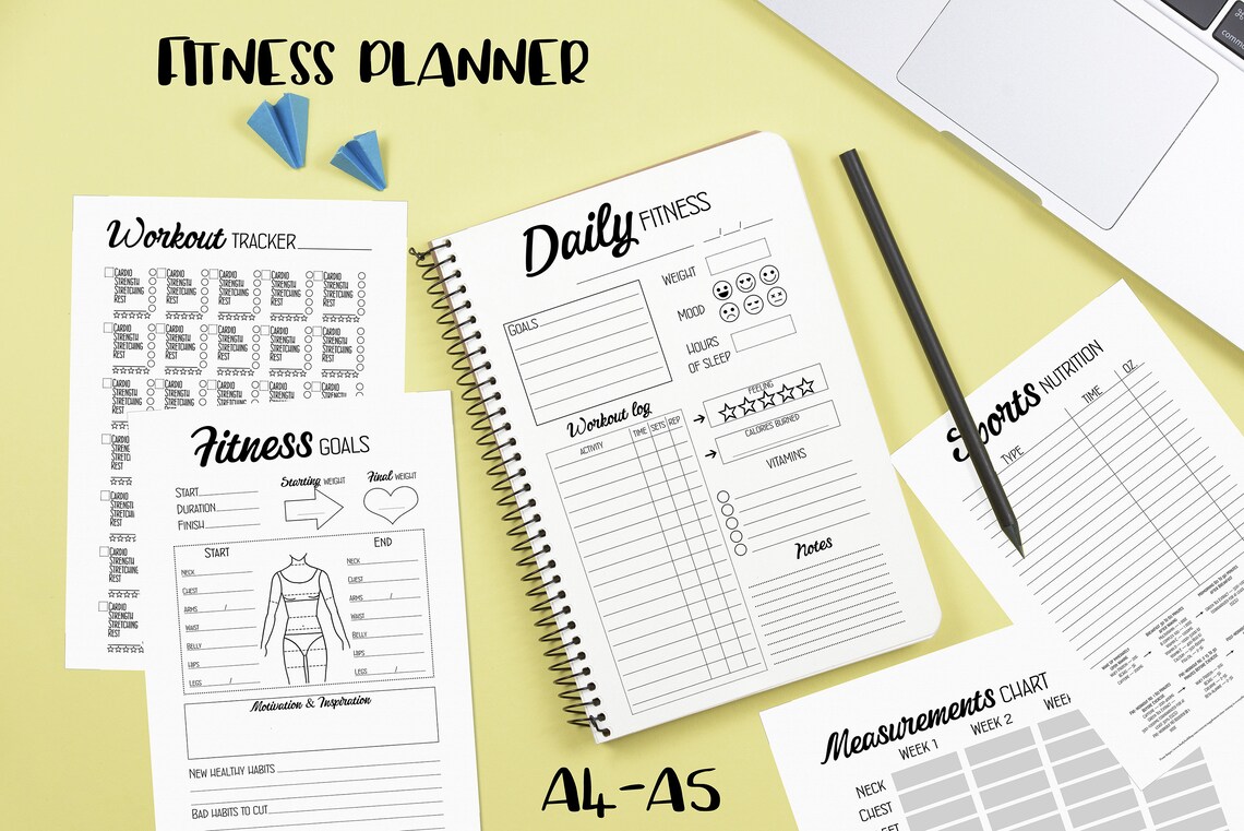 Fitness Planner Printable Daily Fitness Workout Planner Sport | Etsy