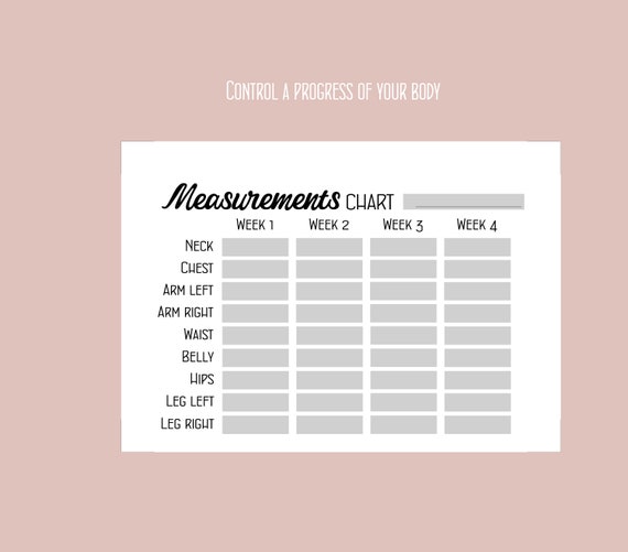 Fitness Chart For Weight Loss