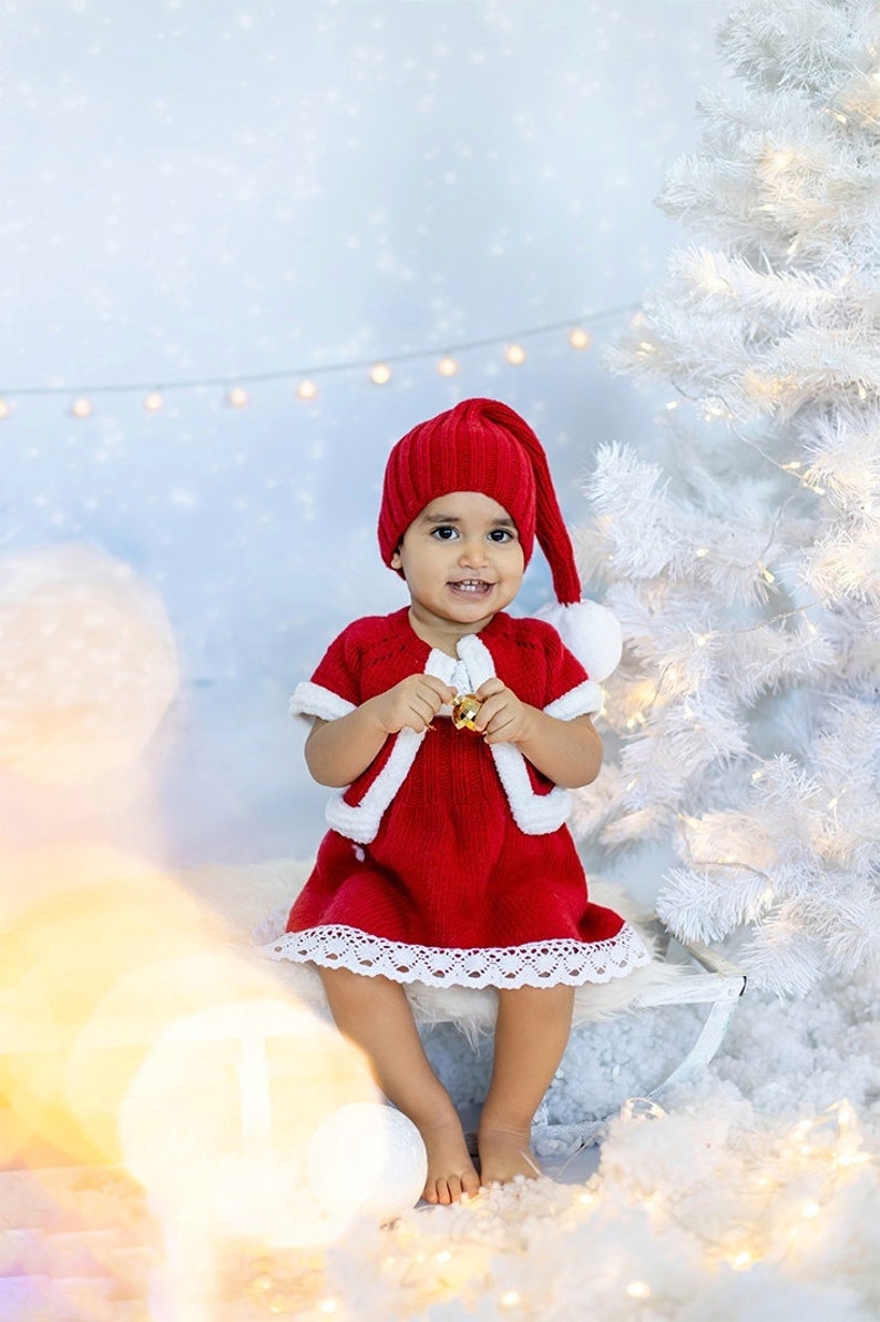photography props Baby christmas outfit baby santa hat toddler clothes 18-24 months