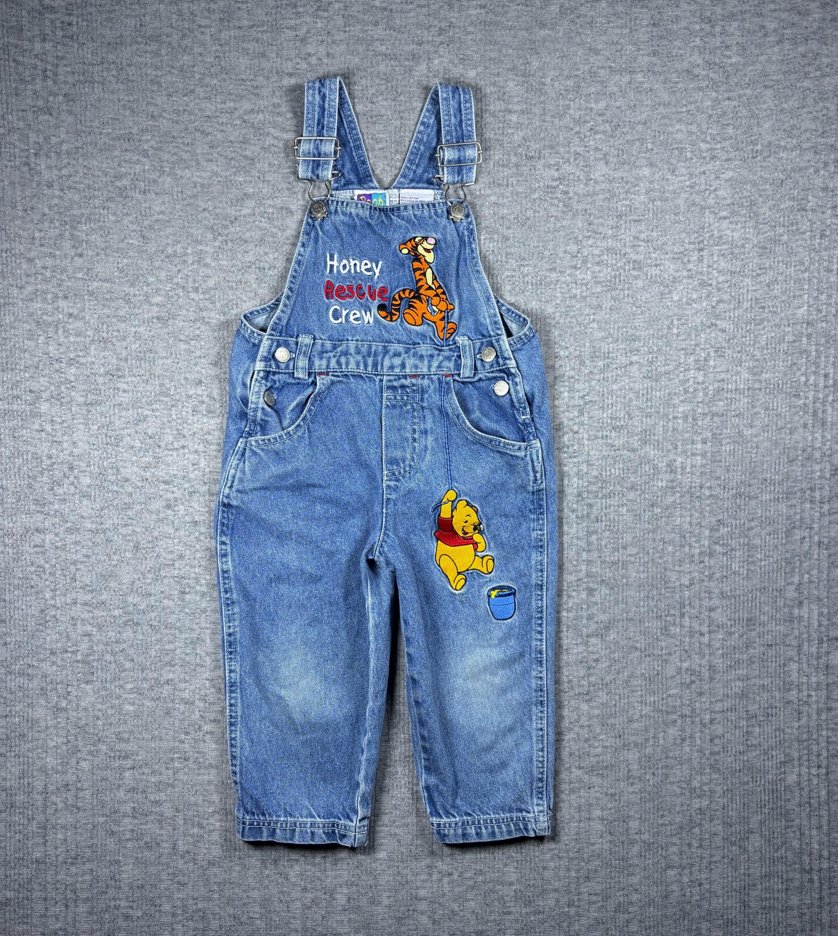 Vintage Disney Winnie the Pooh Tigger Denim Overalls Unisex Size 
