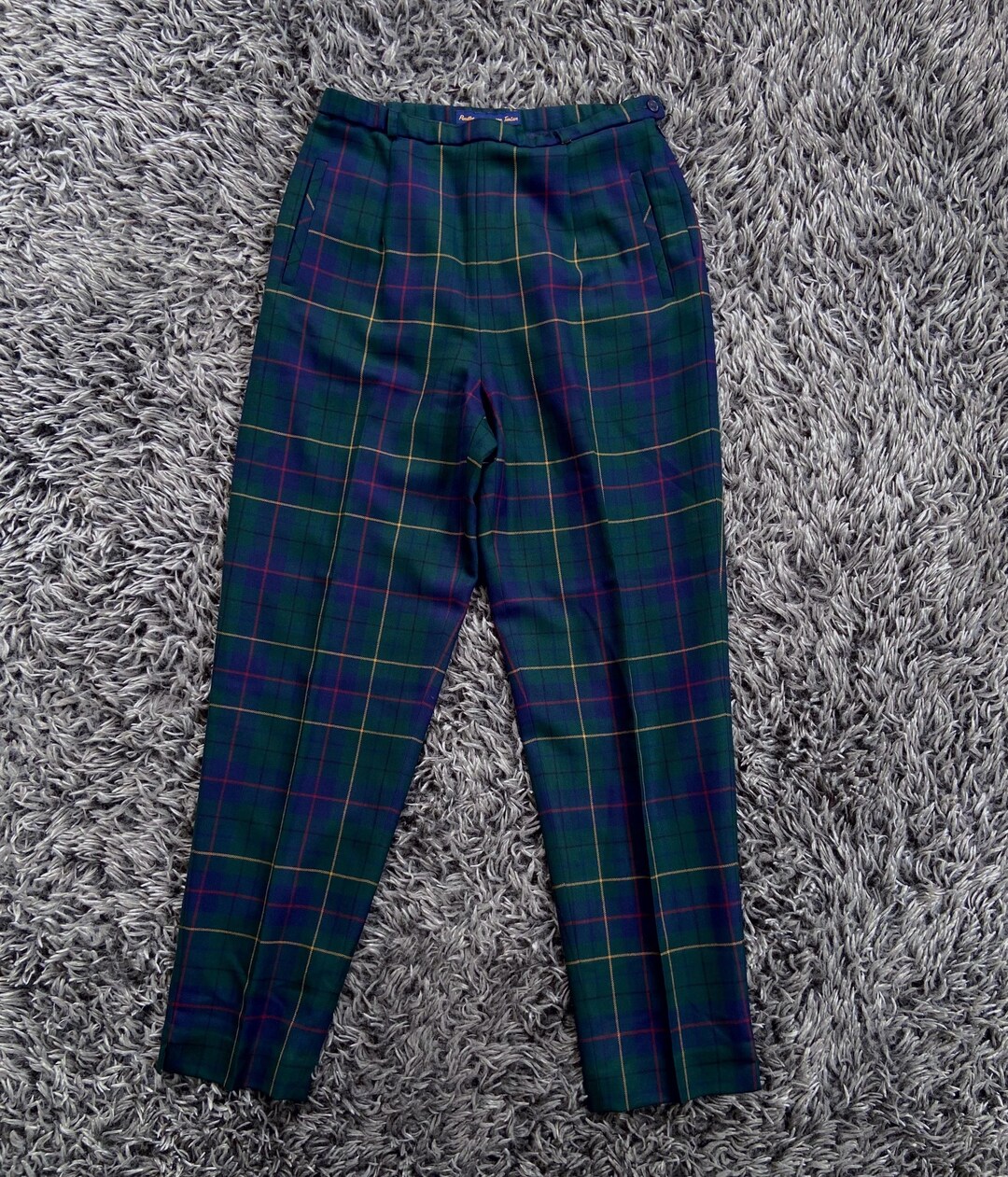green plaid dress pants Two-Pocket Dress Pant | Bootcut (Green Plaid) main image 1