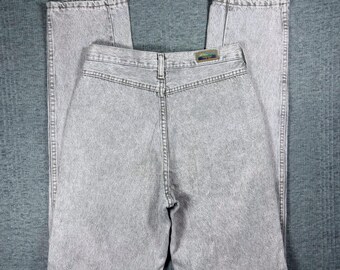 Vintage Wrangler Bareback Jeans Womens 28x35 Taupe Acid Wash Western Cowgirl Made In USA 80s