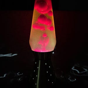 Vintage 70s Lava Lamp Lava Lite Starlight Retro Red & Gold Underwriters Laboratories