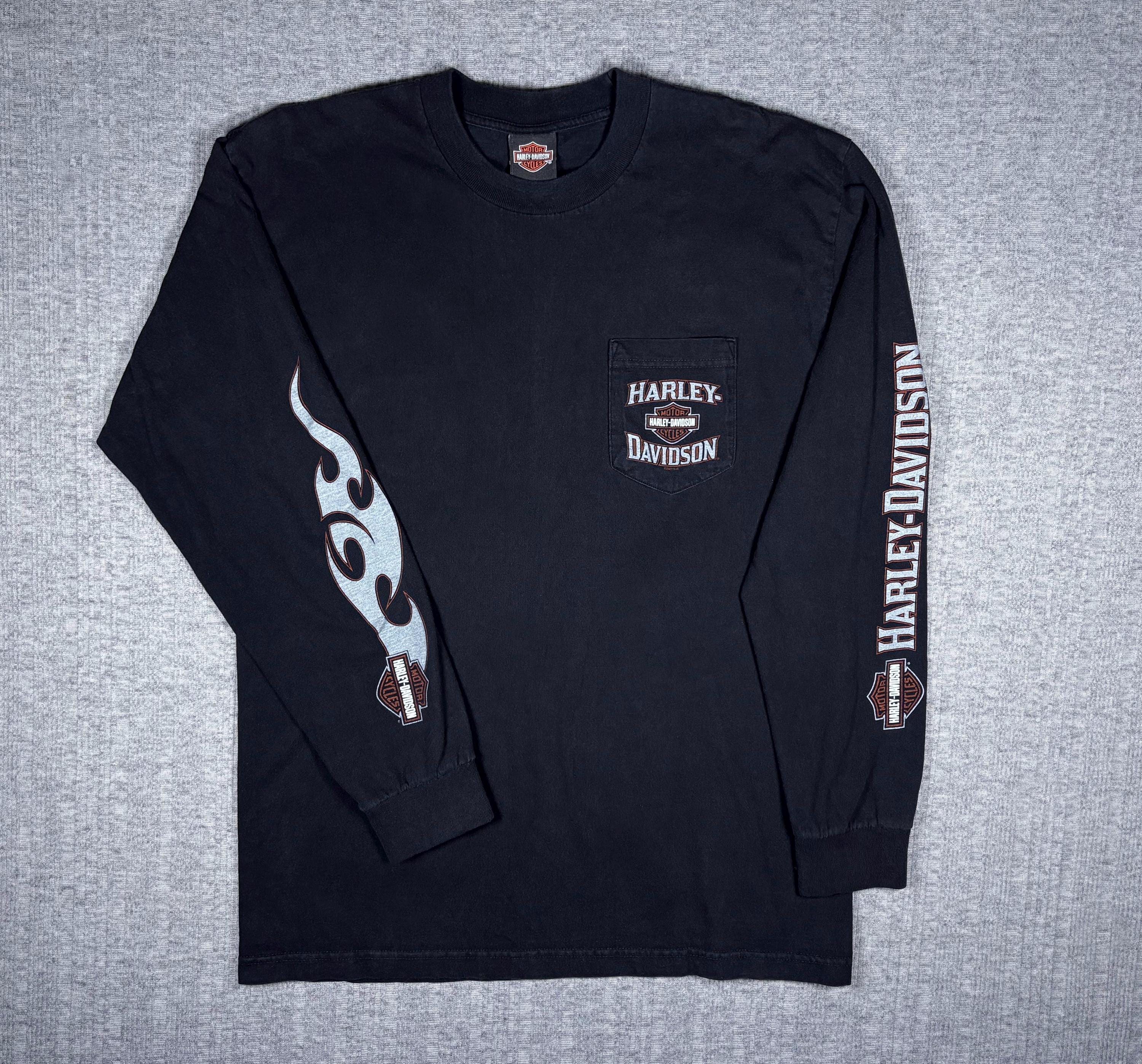 モードY2K　Harley-Davidson ピチT グランジ　00年代 ハーレーダビッドソン Tシャツ レディース 古着 Y2K ピチT XL