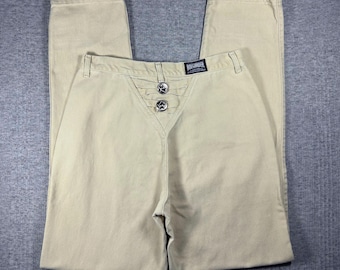 Vintage RoughRider barebackjeans damesmaat 32 x 34/14 beige hoge taille western cowgirl gemaakt in de VS 90s