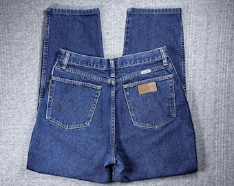 Vaqueros Wrangler vintage de mujer, talla 12/30x28, azules, de talle alto, corte cónico, estilo western de los 90, hechos en EE. UU.