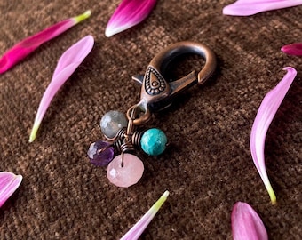 Dog charm, dog collar charm, healing crystals for dogs, crystal pet charm, pet charm, dog charm for collar, dog jewelry, gemstone dog charm