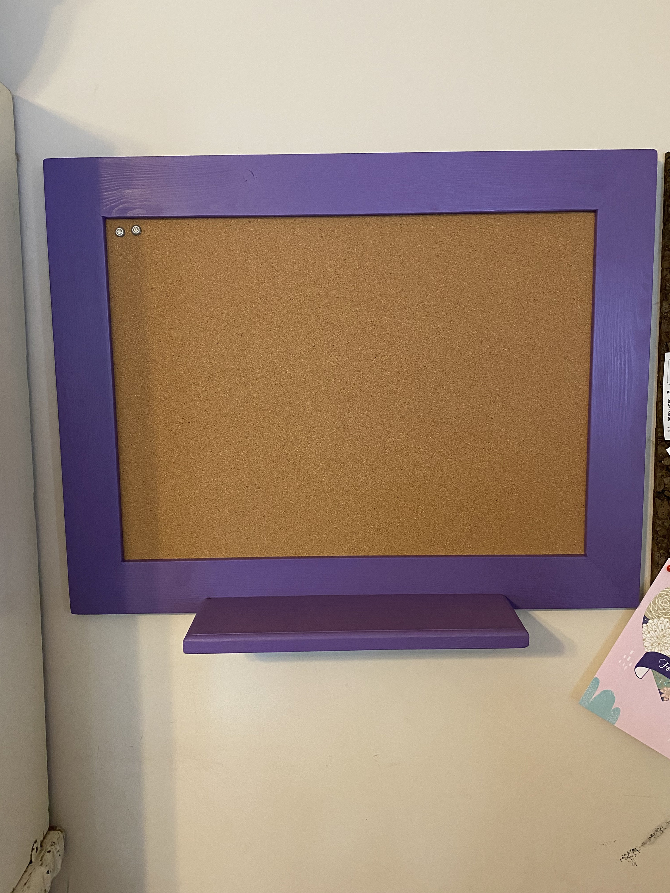 Handmade Bulletin Board with Display Shelf Etsy