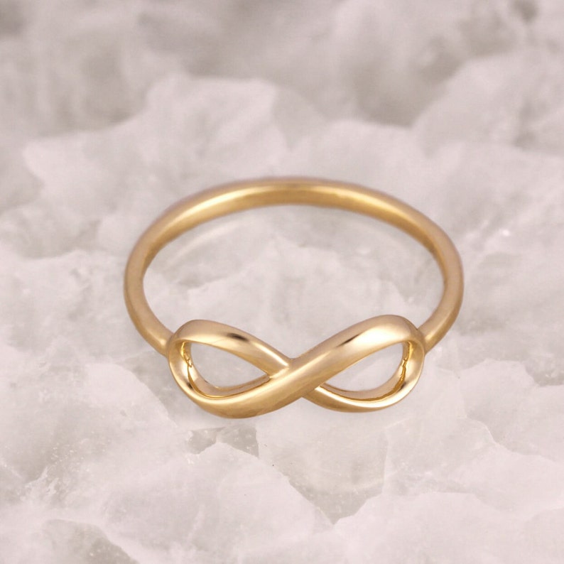 Pure Solid 14K 18k Gold Infinity Ring Sizes 4-10 Available - Etsy