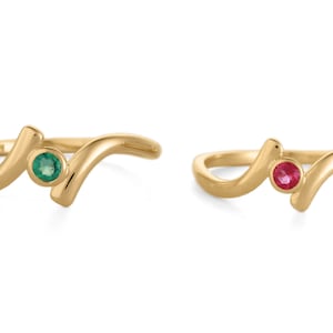 Anello con pietra portafortuna fatto a mano, anello di compleanno personalizzato, anello unico e delicato, regalo per la figlia, regali di anniversario per la moglie, regali di Natale per lei