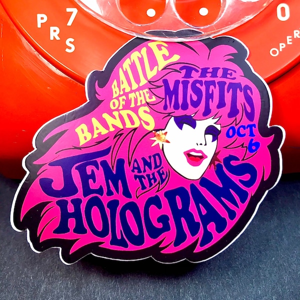 Jem and the Holograms STICKER - Psychedelic Poster- Art Nouveau