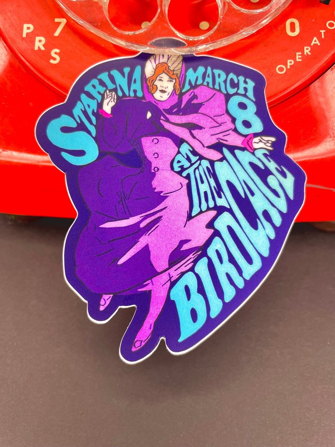 Starina Sticker the Birdcage Art Nouveau Psychedelic Etsy