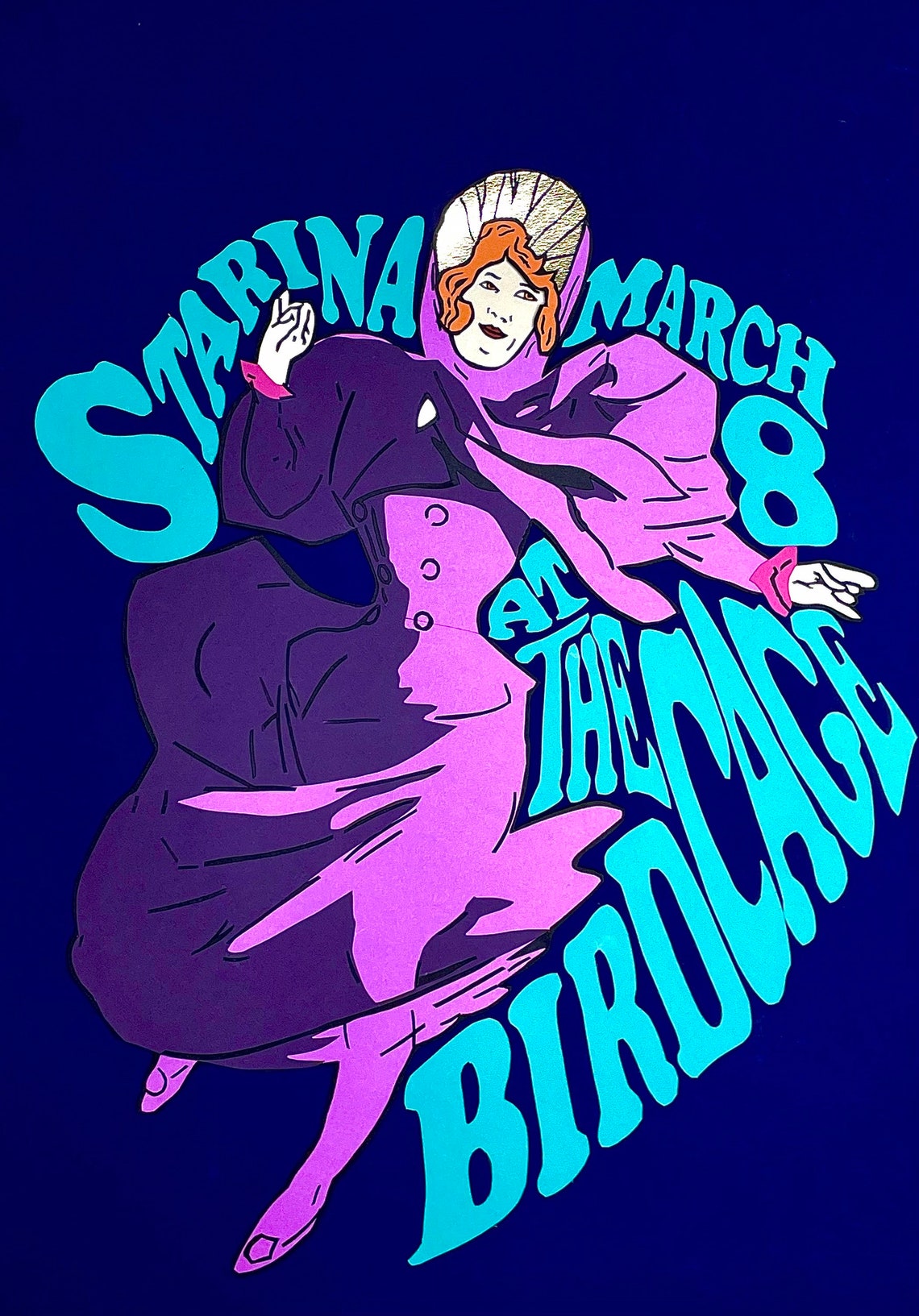 Starina Sticker the Birdcage Art Nouveau Psychedelic Etsy