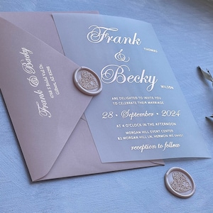 5x7 Foiled Navy-blue wedding invitation with RSVP and Details cards, Wedding invitations Kit with Gold, Rose gold, Silver foil.