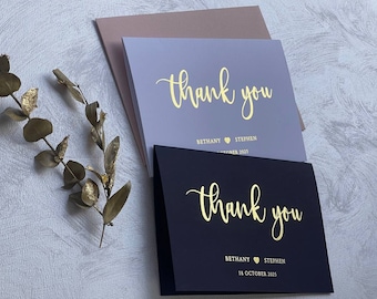 Wedding thank you cards packs. Personalized Wedding thank you cards.