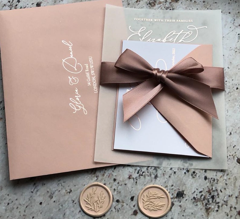 vellum wedding invitation kits