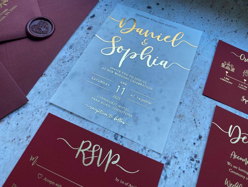 vellum wedding invitations