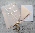 Vellum Wedding Invitation with Rsvp, Details and Envelopes - Elegant wedding invitations Rose Gold, Gold, Silver Foil Designs