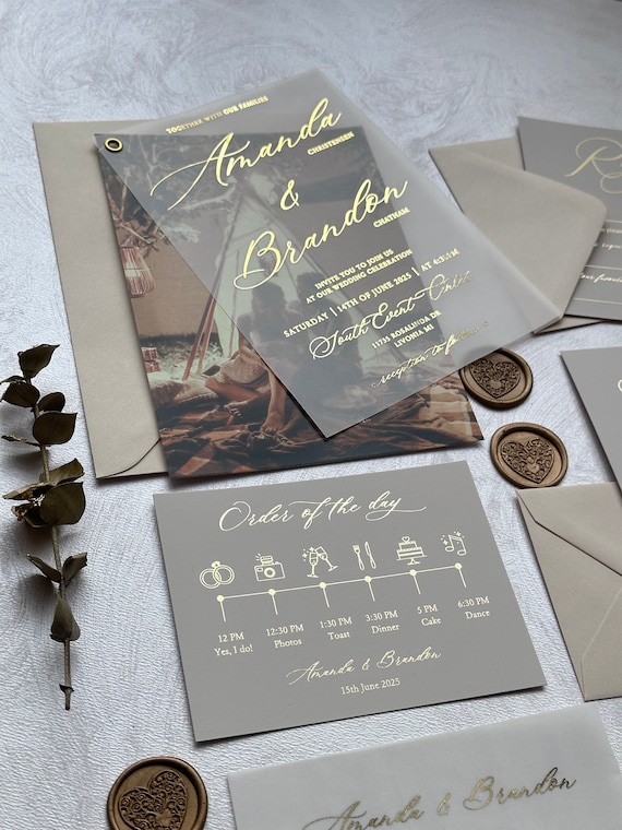 Vellum Wedding Invitations Australia