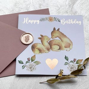 Foilpress Personalized Birthday Card: Handmade 330gsm Paper