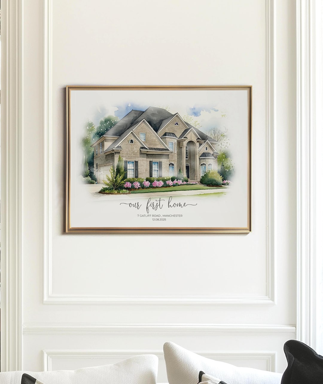 Home Painting, Custom Watercolor House Portrait, Personalized Home ...