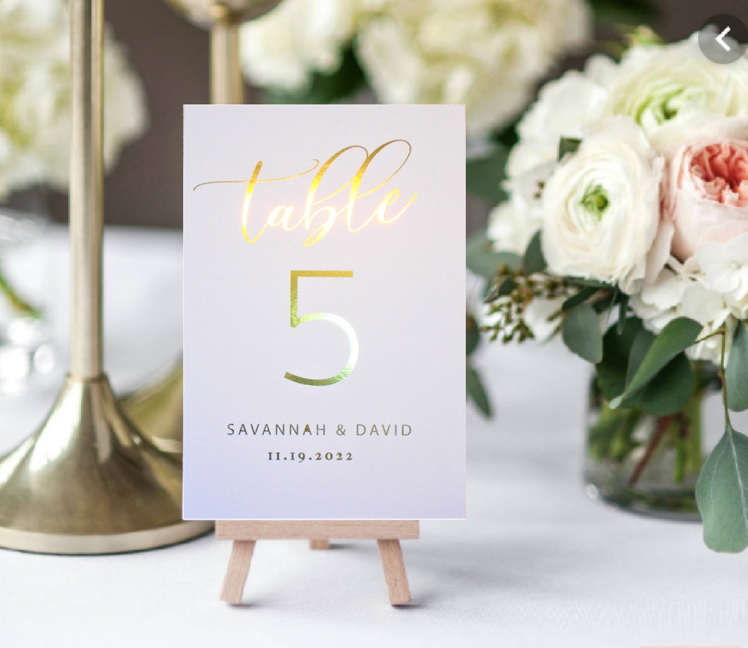Number card holders for weddings outlet