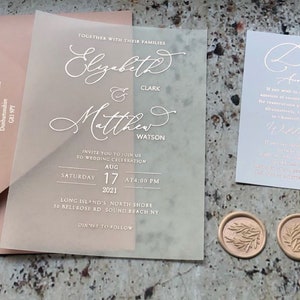 wedding invitations translucent