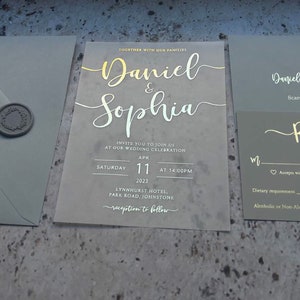 vellum wedding invite