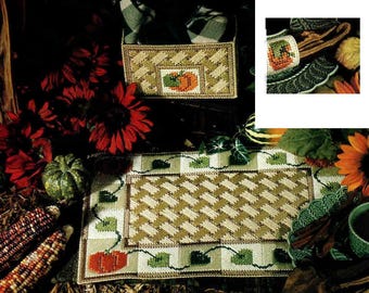 Pumpkin Patch Plastic Canvas Table Set PDF