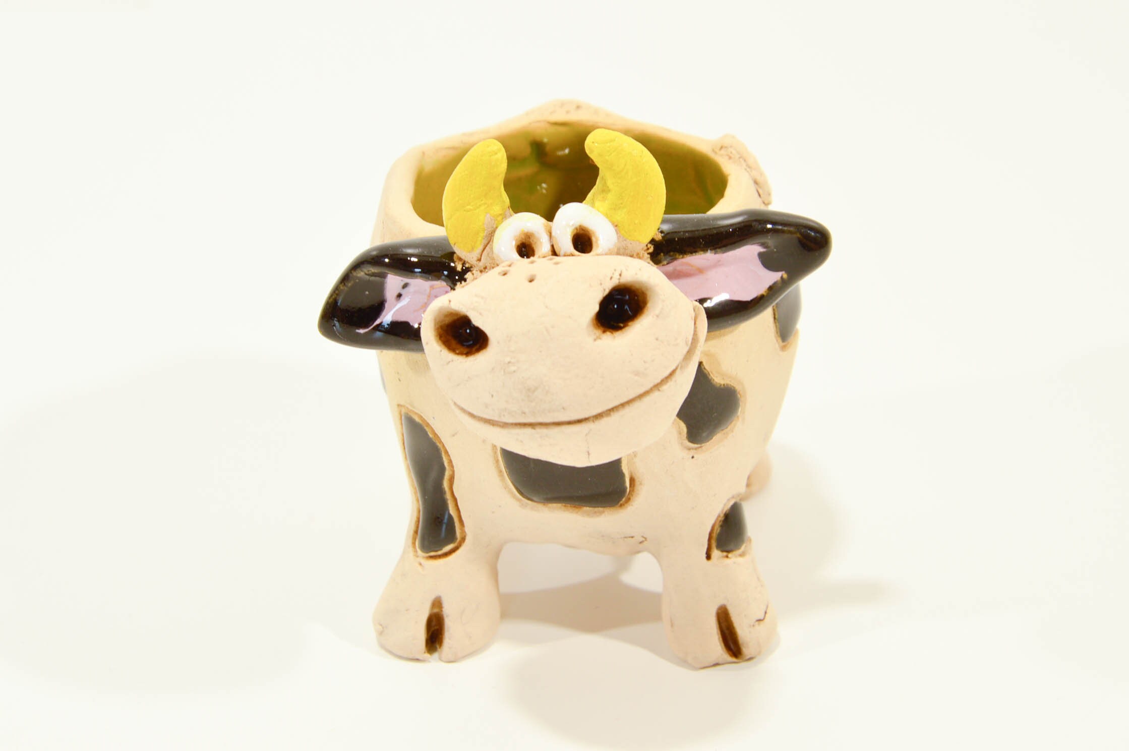 Handmade Ceramic Cow Miniature Mini Ceramic Animal Etsy