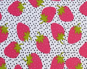 Strawberry Polka Dot Cotton Fabric: Quilting & Sewing - By The Yard