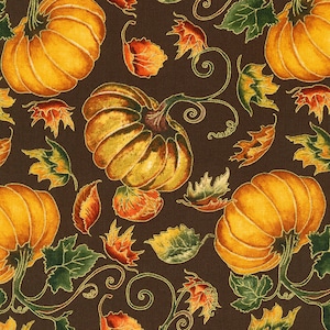 Autumn Splendor Harvest with Gold 100% cotton fabric in Fat Quarters and By-The-Yard forThanksgiving, quilts, sewing projects crafts revised