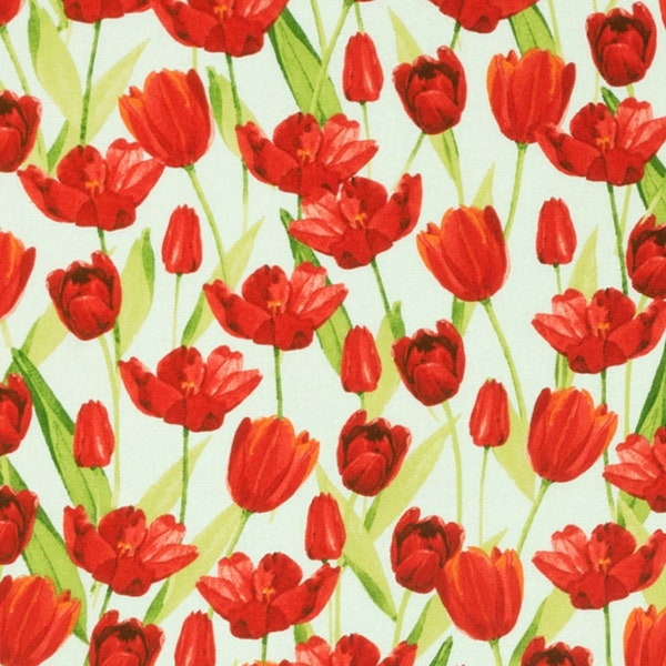 Red Poppies Fabric - Etsy
