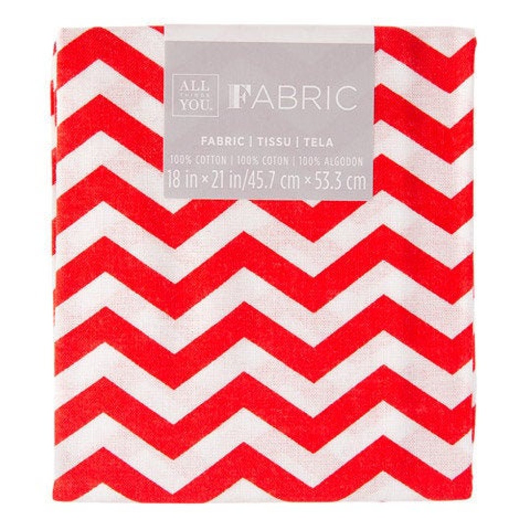 Red and White Chevron Fabric Fat Quarter: 100% Cotton - Etsy
