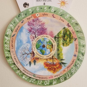 Waldorf Seasonal Calendar: Perpetual Circular Calendar Wheel (Hard Copy)