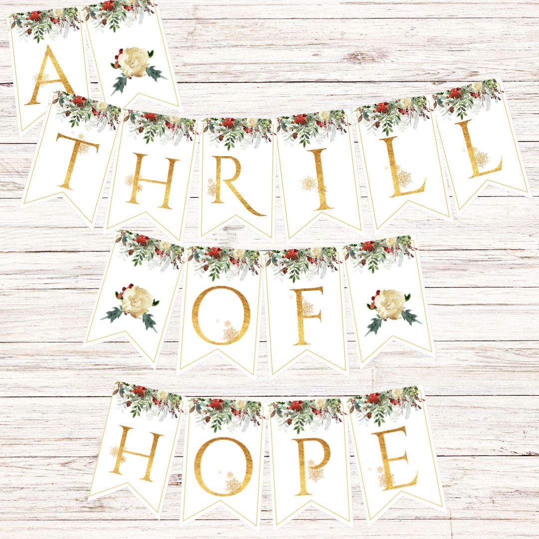 A Thrill of Hope Christmas Banner, Printable - Etsy