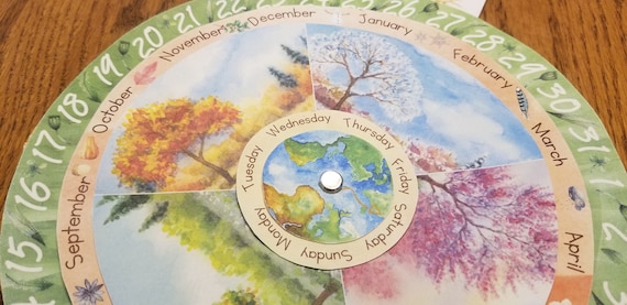 Waldorf Seasonal Calendar: Perpetual Circular Calendar Wheel