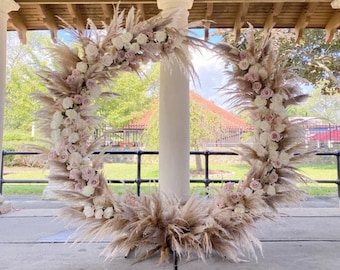 2 in 1 Passable and Сircle Wedding arch Round arch Ceremony Wedding Arch Wedding backdrop flower arch wedding frame wedding arch flowers