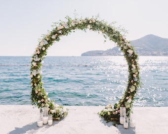 Round passable metal arch Metal Round Wedding Arch flowers Outdoor Wedding Arch Wedding Décor Floral Arch Ceremony Arch black arch