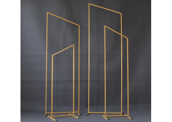 Set of Metal Wedding Backdrop Stands, Geometric Screen Decoration