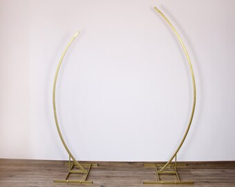 Wedding Curved Stands, Event Crescent Moon Backdrop, Outdoor Ceremony Decoration