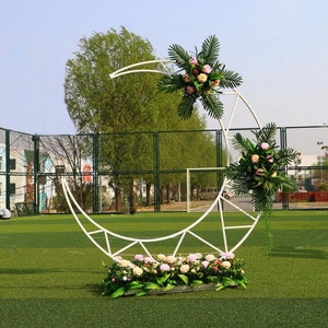 Moon Wedding arch Wedding  Ceremony Wedding Arch decor Gold colour metal arch Outdoor Wedding Arch