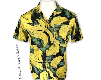 Qualità premium: camicia da festival da uomo, camicia da rave da uomo, camicia da spiaggia da uomo, camicia da addio al celibato da uomo, camicia rumorosa, camicia hawaiana. Banana