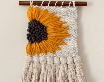 Woven Wall Hanging | Sunflower | Home Decor | Wall Decor