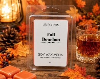 Fall Bourbon Soy Wax Melts | Strong Scent | Handmade Soy Tarts