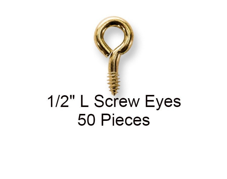 Screw Eye Pin, 100 Antique Brass Screw Hook Eye Pins (8x4mm) A1050 –  Yakutum Ltd.