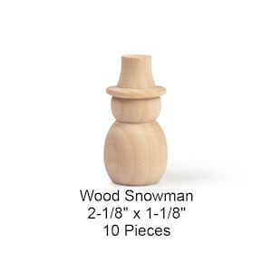 2-1/8&quot; Unfinished Chubby Snowman 12 Pieces / Craft Supplies