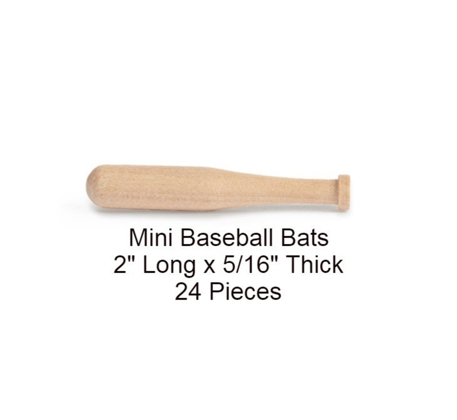 Unfinished Wood Mini Baseball Bats 24 Pieces / Craft Supplies Etsy UK